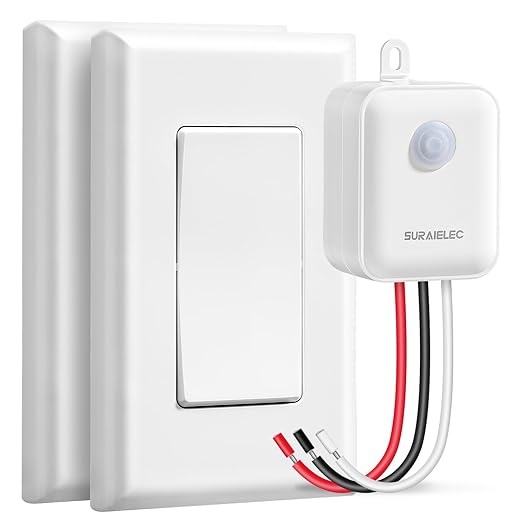 SURAIELEC 3 Way Wireless Light Switch and Receiver Kit, RF 100Ft, No WiFi by SURAIELEC