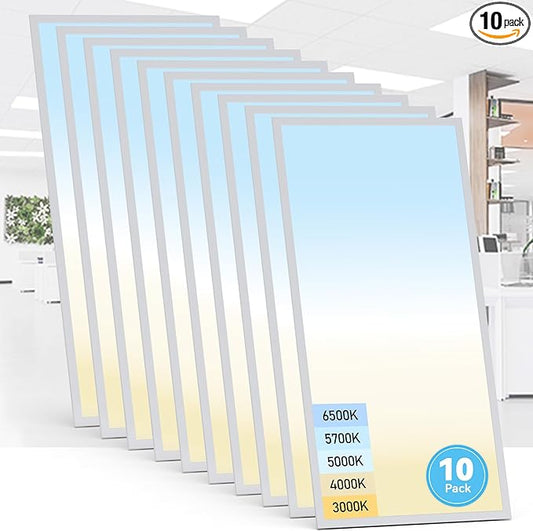 AIKVSXER 10 Pack 2x4 LED Flat Panel Light by AIKVSXER