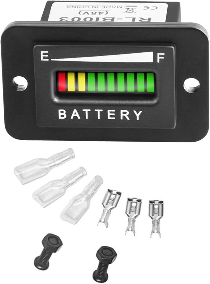 HUSUKU 48V led Battery Indicator 48 Volt Battery Meter led Voltmeter Gauge led by HUSUKU