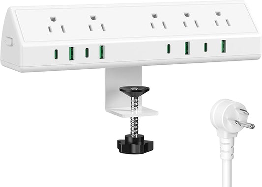 45W Fast Charging Station, Desk Clamp Power Strip, 4 PD USB-C Ports, 5 AC by Jgstkcity