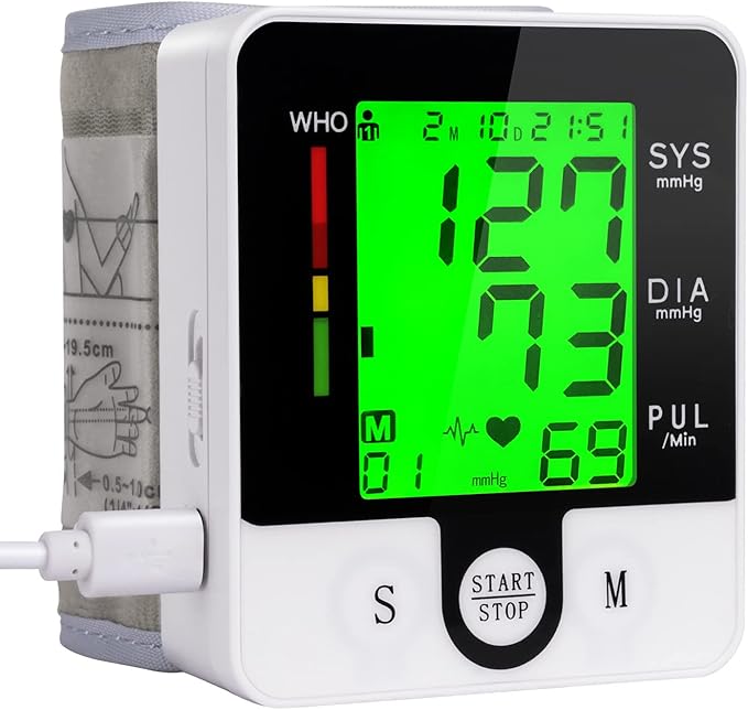 Wrist Blood Pressure Monitor for Home Use Digital Automatic Talking Wrist Blood by Greetmed