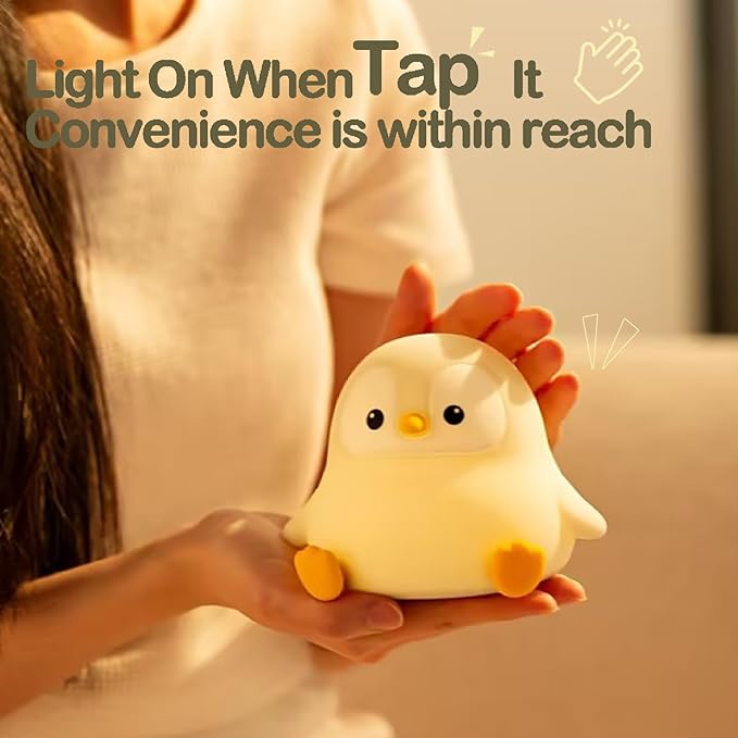 ATSUI Penguin Night Light, LED Squishy Novelty Animal Night Lamp, Food Grade - Image 5