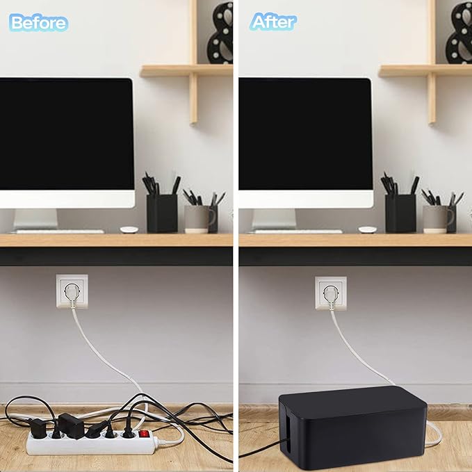 Cable Management Box, 3 Pack Cord Organizer Boxes - Image 4