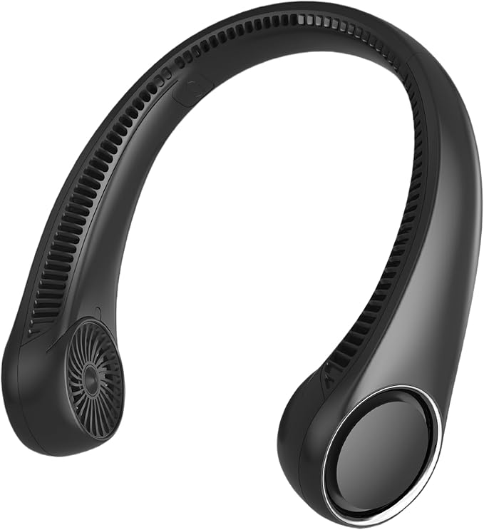 Portable Neck Fan, Hands Free Bladeless, 360° Cooling Personal Fan, Wearable by penkou