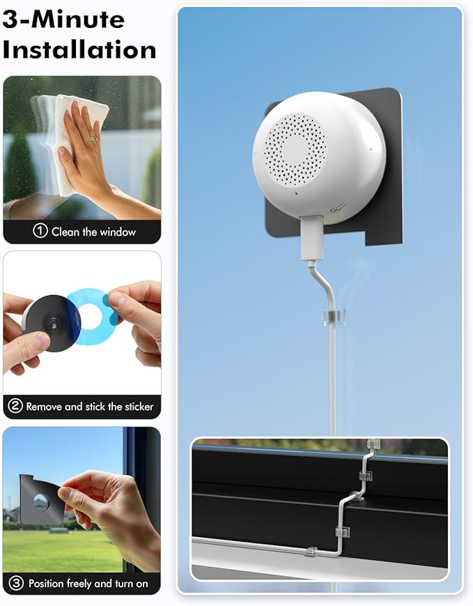 YesPano 3MP 2K Window Camera, 5G & 2.4GHz WiFi Indoor Camera - Image 3