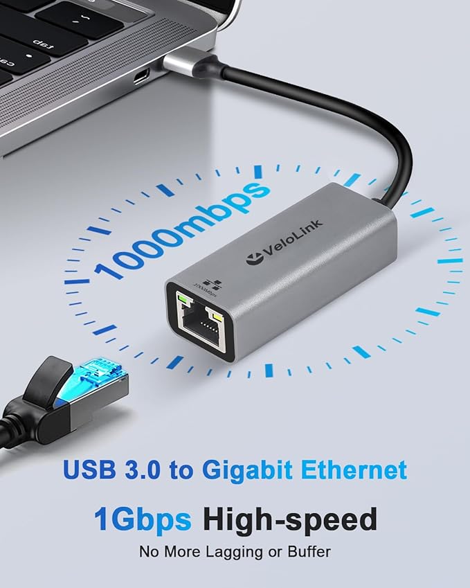 USB a to ethernet Adapter, USB gigabit 1000Mbps Plug and Play - Image 3
