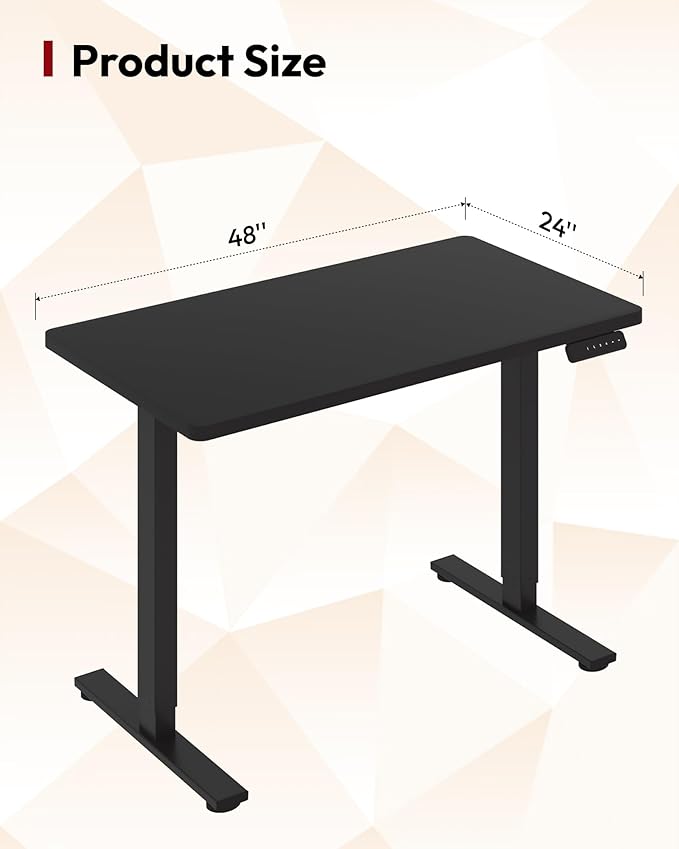 SANODESK Electric Standing Desk 48 x 24 Inches Whole-Piece Desktop Height - Image 3