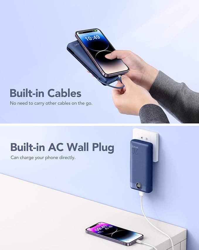 VRURC Portable Charger 20000mAh, Fast Charging Power Bank USB C, 4 Output 2 - Image 9