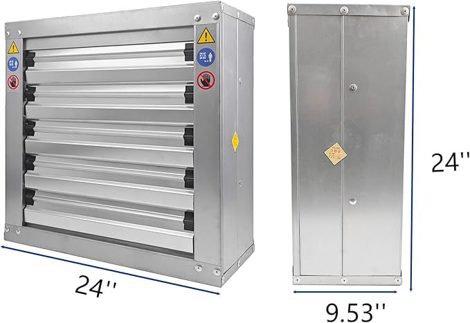 GRELWT 24" Wall Mounted Exhaust Fan -Automatic Shutter - Image 2