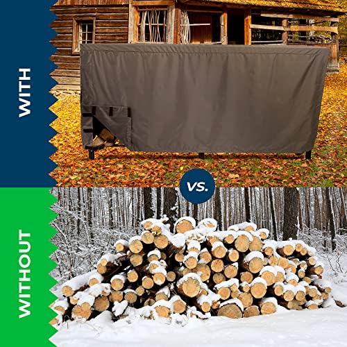 firewood rack cover v2.0 | 8ft heavy duty, close-up detail