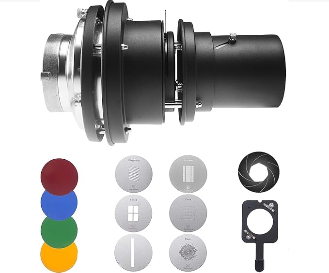 Wellmaking Bowens Mount Optical Snoot Conical, Flash Projector Attachment by WELLMAKING