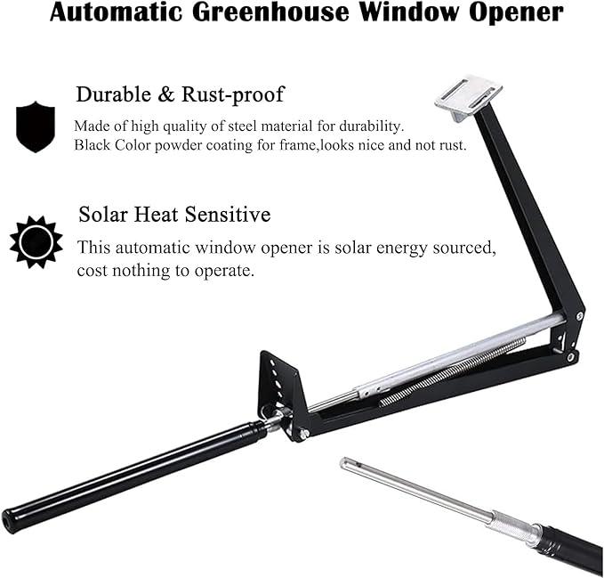 Automatic Window Opener for Greenhouse Solar Sensitive Auto Greenhouse Vent - Image 2