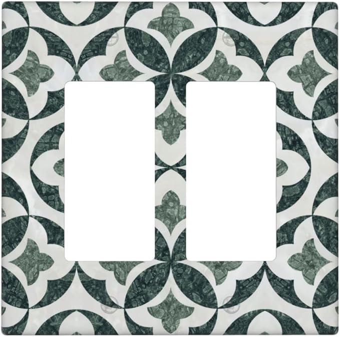 Bvtewkhz Green Luxury Modern Cubic Marble 2 Gang Double Rocker Decorative Light by Unknown