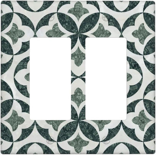 Bvtewkhz Green Luxury Modern Cubic Marble 2 Gang Double Rocker Decorative Light by Unknown
