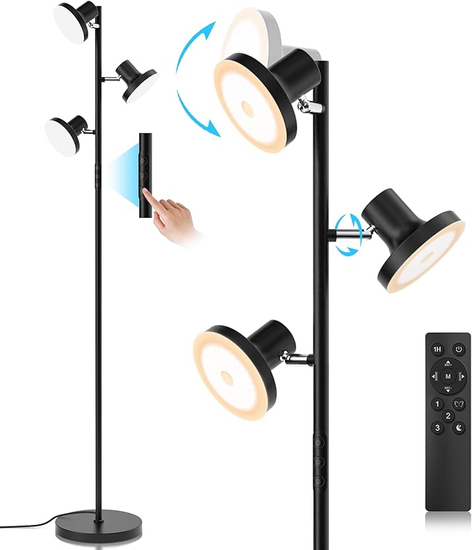 SIBRILLE 36W LED Tree Floor Lamp, Modern Dimmable Standing Lamp by SIBRILLE