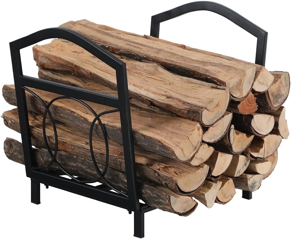 phi villa 17 inch small firewood rack indoor/outdoor, main product view