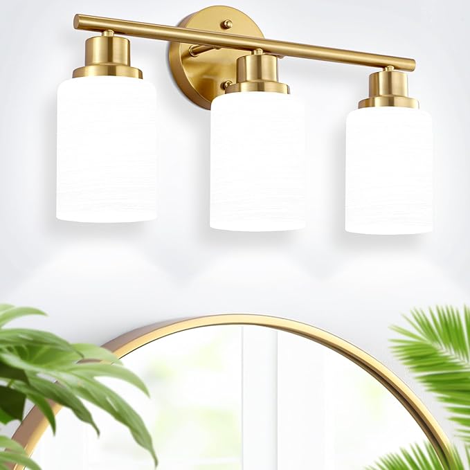 Guliaofo 3-Light Bathroom Light Fixtures, Vanity Lights - Image 9