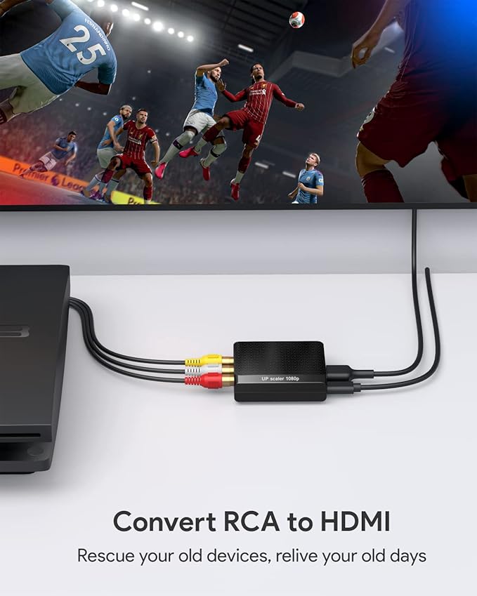 WENTER AV to HDMI Converter, 1080P RCA to HDMI Adapter, Mini Composite CVBS - Image 4