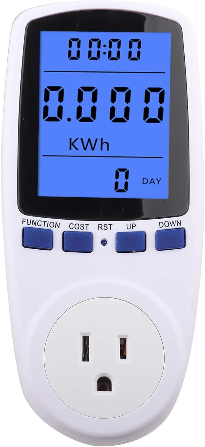 LED Watt Power Meter Plug, Home Electricity Usage Monitor by flexman