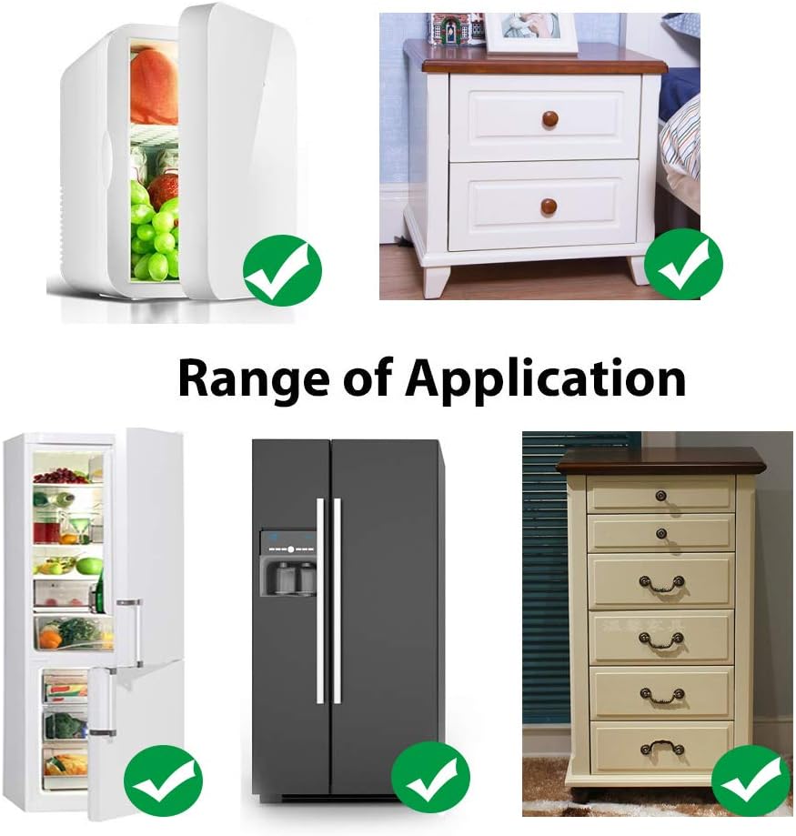 Fridge Lock,Refrigerator Locks,Freezer Lock with Key for Child Safety,Locks to Lock Fridge and Cabinets,White Fridge Lock