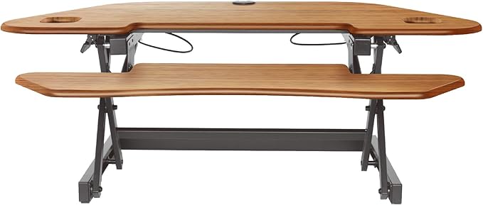 Rocelco 46" Large Height Adjustable Corner Standing Desk Converter - Image 5