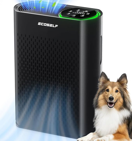 Powerful Air Purifiers for Home Large Room Up to 2400 Ft², ECOSELF HEPA Air by ECOSELF