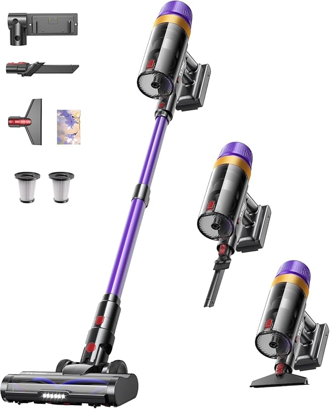 TVTAU Cordless Vacuum Cleaner, Self-Standing 620W 55KPA 75Min Runtime Stick by Unknown