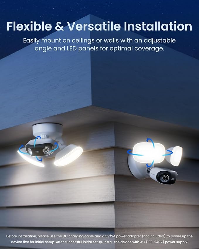 REOLINK Elite Floodlight WiFi, 4K 8MP 180° Panoramic Wired Floodlight Camera - Image 8