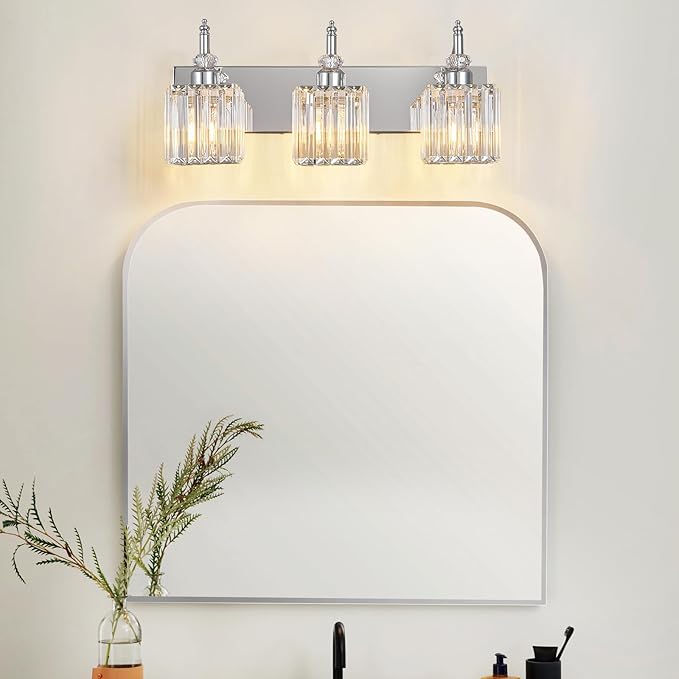 BBLLWJ Modern Bathroom Vanity Light 3-Light Chrome Crystal Light Fixtures Over - Image 6