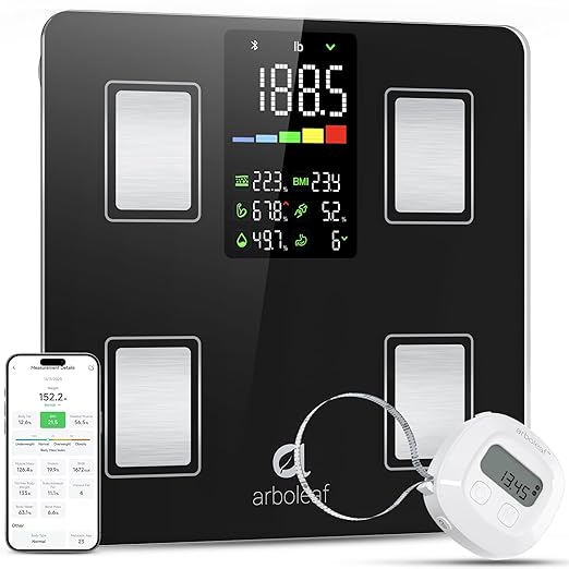 arboleaf Smart Scale and Tape Measure, Body Fat Measuring Tape and Smart Scale by arboleaf