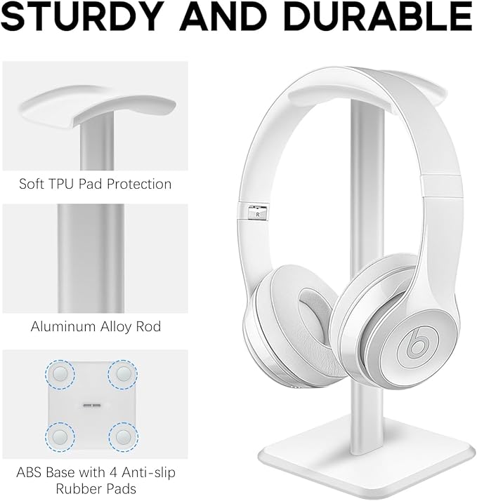 JIKIOU Headphone Stand Gaming Headset Holder Universal Aluminum Metal - Image 2