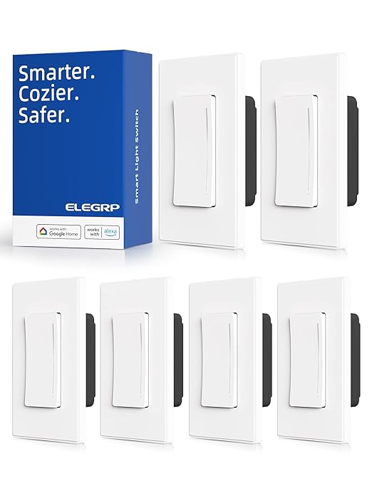 ELEGRP Smart Dimmer Light Switch DTR30, Single Pole or 3 Way, 2.4GHz Wi-Fi by ELEGRP%7CELEGROUP