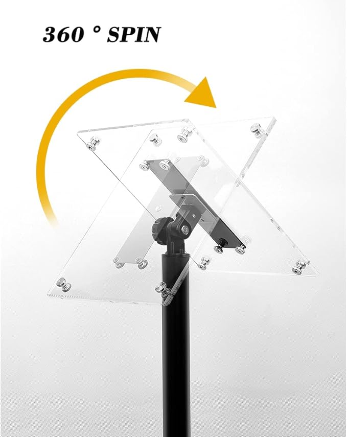 DISPLAYSWORKER Adjustable Heavy Duty Pedestal Sign holder floor Stand, sign - Image 5