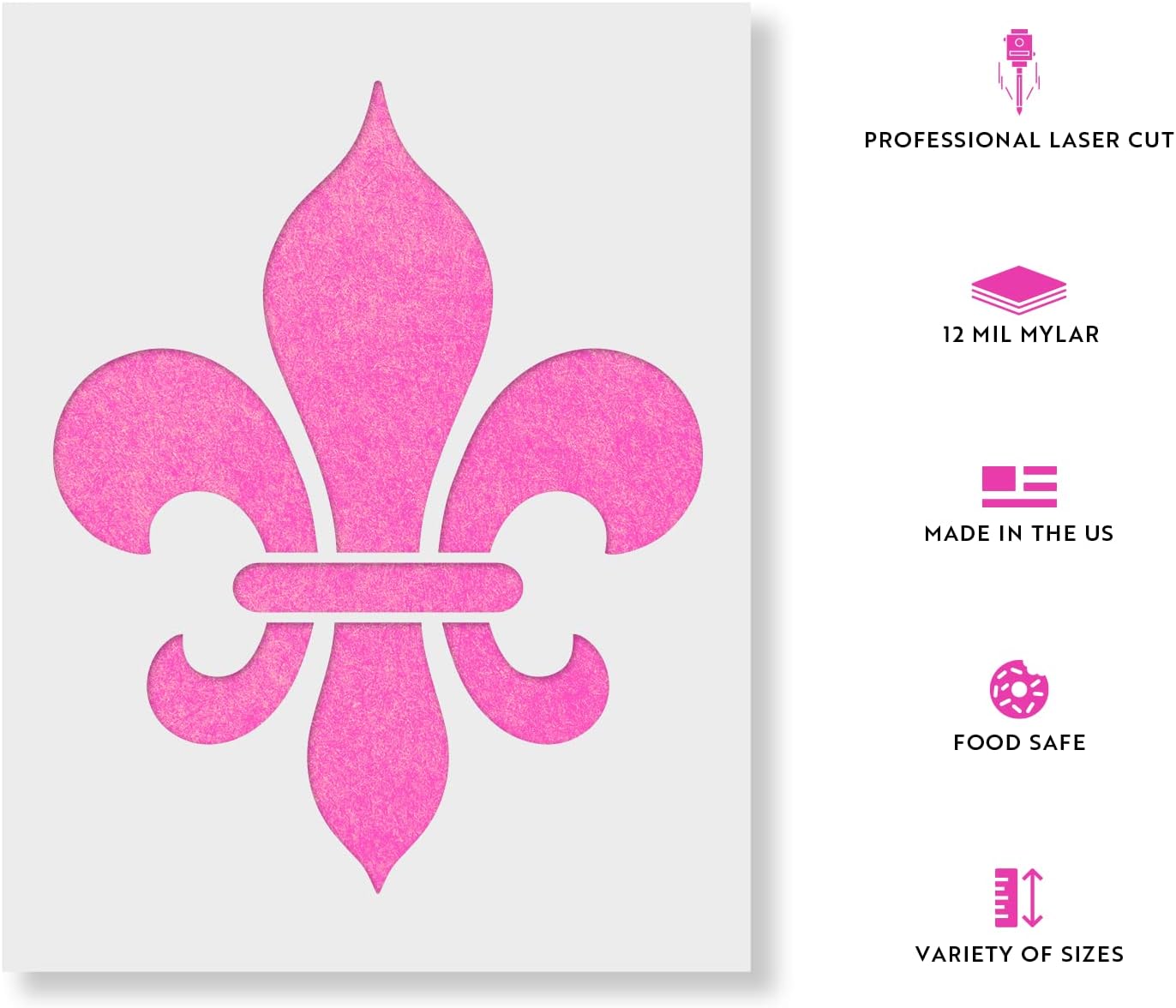 Fleur De Lis Stencil - New Orleans Design, Louisiana Stencil