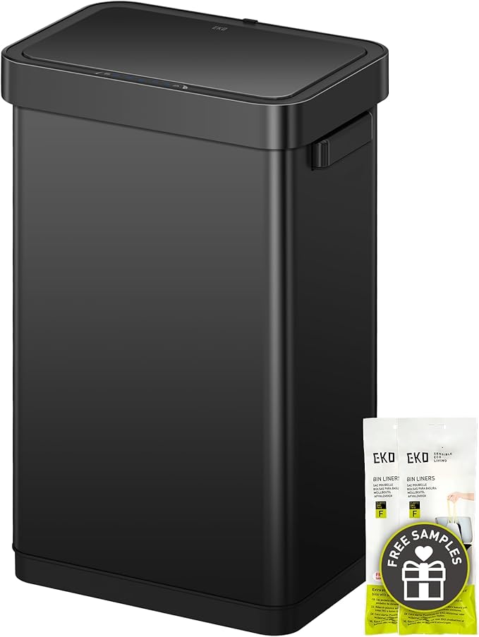 EKO Deluxe Mirage-T 50 Liter / 13.2 Gallon Touchless Rectangular Motion Sensor by EKO
