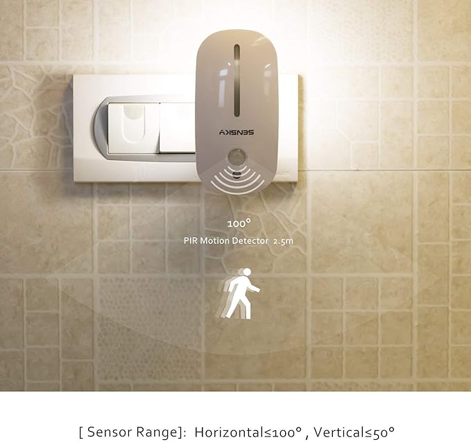 Sensky Motion Sensor Night Light Eye Friendly Front Low Light and Bright Back - Image 5