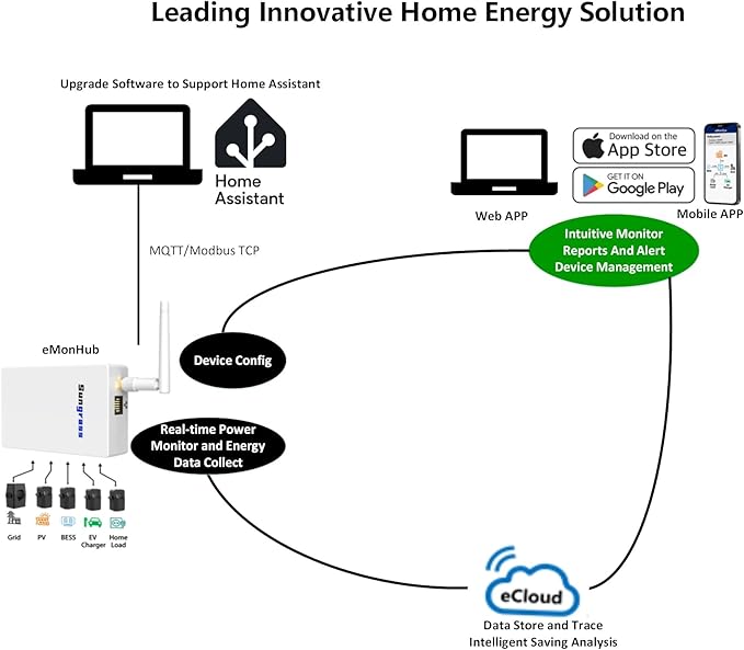Sungrass Home Energy Monitor-Real Time Electricity Usage Monitor, Power - Image 3