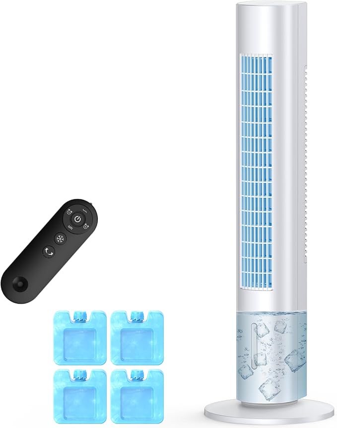 MYICY Evaporative Air Cooler, 25ft Remote, Smart Timer & Water Tank, Portable by MYICYAirConditioner