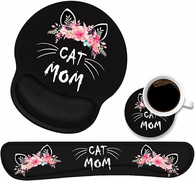 Keyboard Wrist Rest and Mouse Pad Wrist Support Set by Unknown