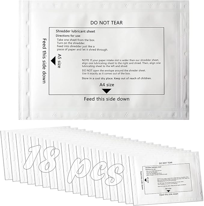 Ansoon Paper Shredder Lubricant Lubricating Sheets, Paper Shredder Oil by ansoon