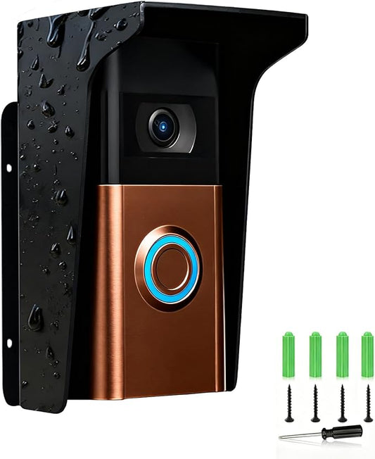 Doorbell Rain Cover Weatherproof, Anti Glare Sun Shade Protection, Fingerprint by dgyezhao