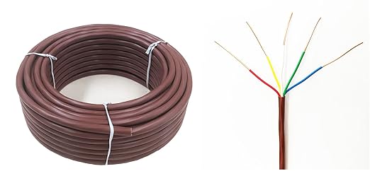 eastwire 18/5 50ft Thermostat Wire 18/5 18 Gauge 5 Conductors ETL 18-5 50 Feet by eastwire