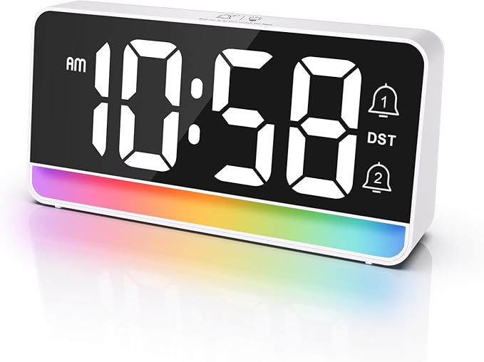 Alarm Clocks for Bedrooms, Digital Bedside Clock by oviouit