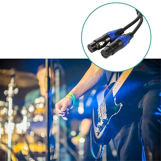 1 Male to 2 Female XLR Y Splitter Micrphone Cable, 3pin Male to Dual Female - Image 6