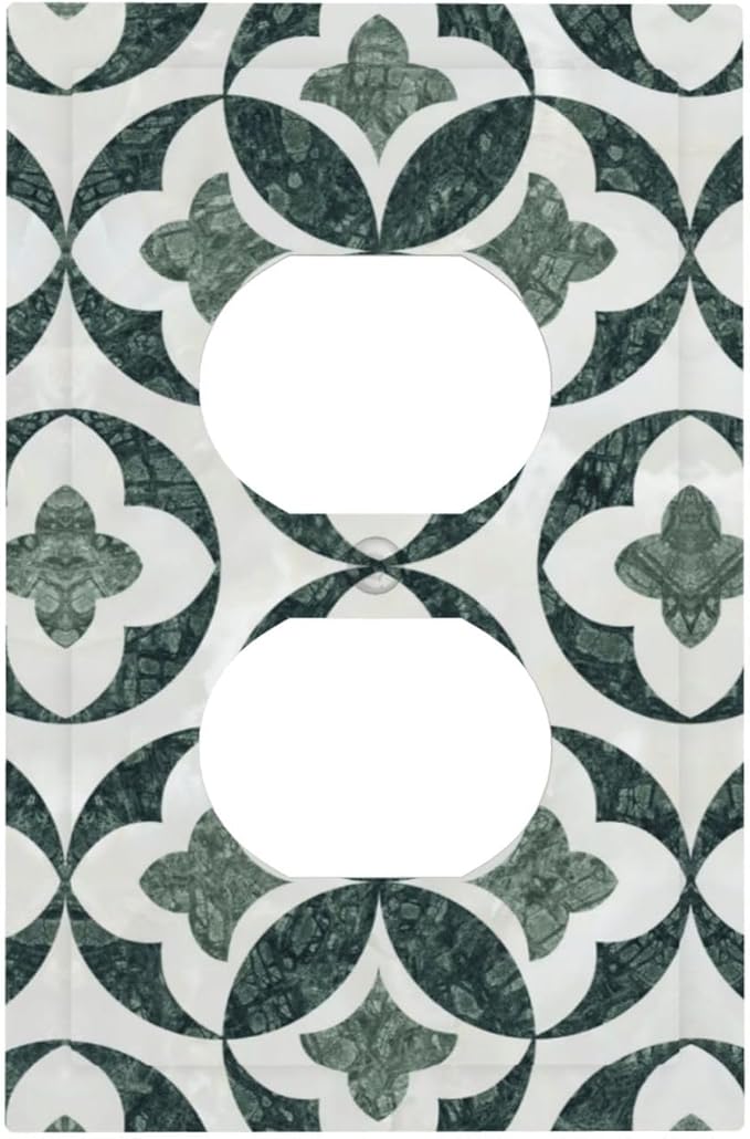 Bvtewkhz Green Luxury Modern Cubic Marble Cubic Marble Duplex Outlet Decorative by Unknown