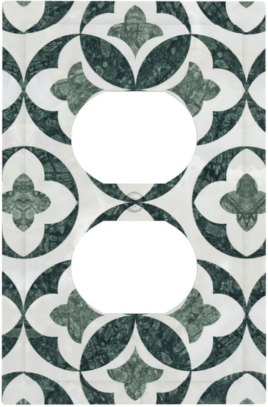 Bvtewkhz Green Luxury Modern Cubic Marble Cubic Marble Duplex Outlet Decorative by Unknown