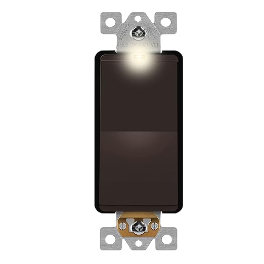LIDER Minimalist Design Matte Finish Lighted 4-Way Decorator Light Switch by LIDER