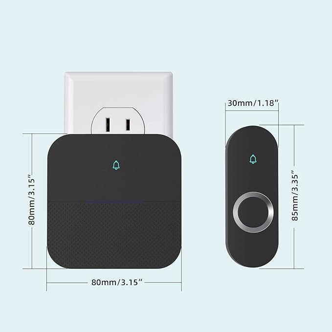 AIDA Lighted Wireless Doorbell for Home, Waterproof Battery Doorbell 1 - Image 6