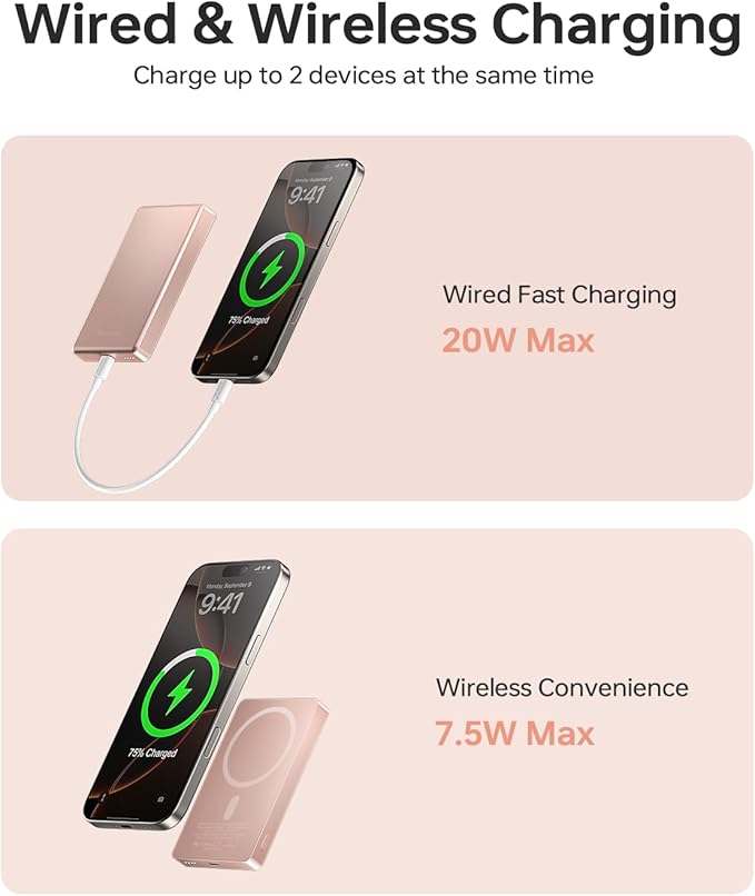 10, 000mAh for MagSafe Power Bank Ultra Slim, Magnetic Wireless Charger - Image 4