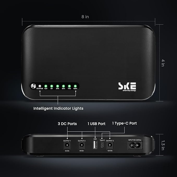 Mini UPS DC 20000mAh Battery Backup & Surge Protector Uninterruptible Power - Image 2